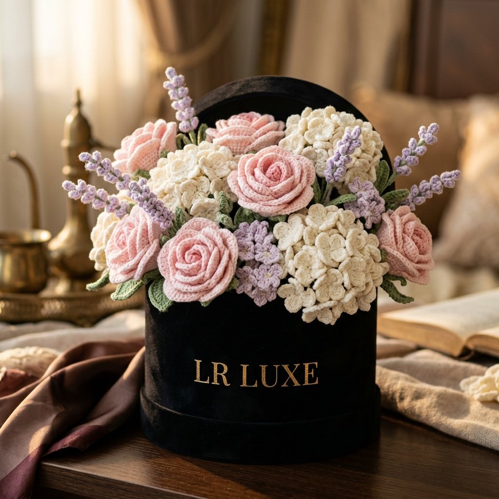 Midnight Symphony Crochet Blossom Luxury Box